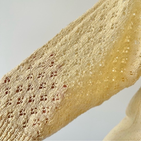 Vintage Yellow Sweater Embroidered M - Picture 3 of 8